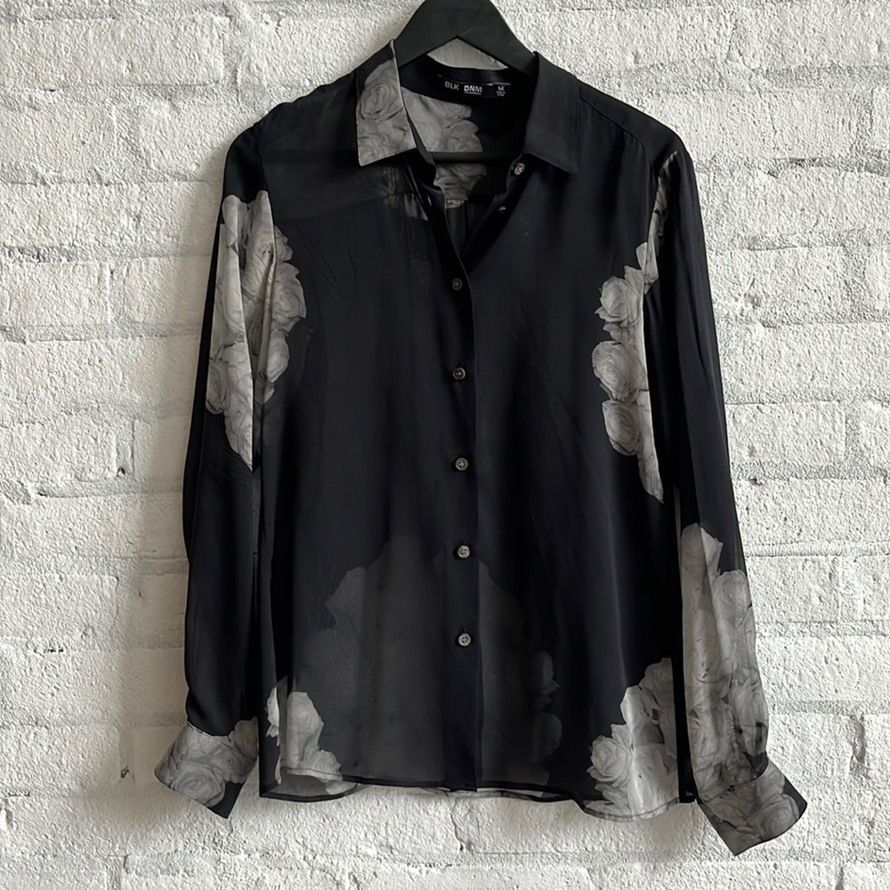 BLK DNM Floral Silk Blouse